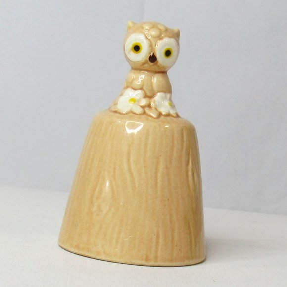 Josef Originals Other - Vintage Owl Bell Josef Originals Tan Flowers Tree